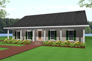 Ranch Exterior - Front Elevation Plan #44-134