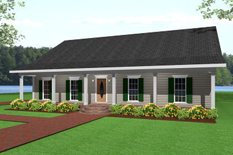 Dream House Plan - Ranch Exterior - Front Elevation Plan #44-134