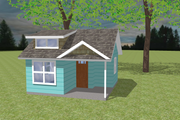 Bungalow Style House Plan - 1 Beds 1 Baths 200 Sq/Ft Plan #423-66 
