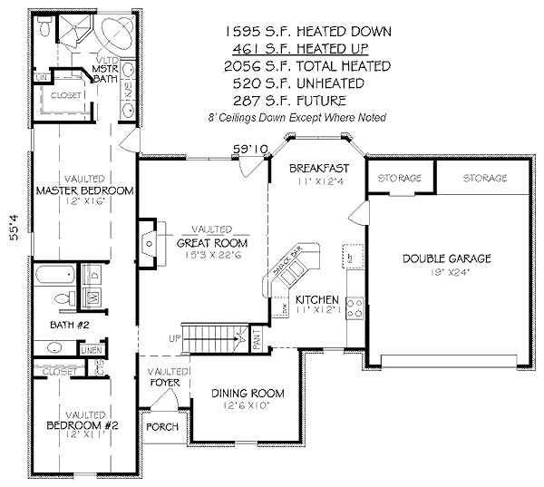 European Floor Plan - Main Floor Plan #424-65