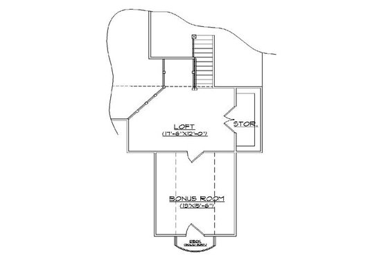 Floor Plan - Upper Floor for European House Plan #5-369 - 6 bed, 3.5 bath
