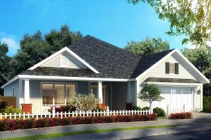 Cottage Exterior - Front Elevation Plan #513-2174