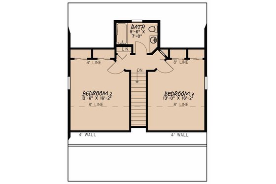 Floor Plan - Upper Floor for Country House Plan #923-46 - 3 bed, 3.5 bath