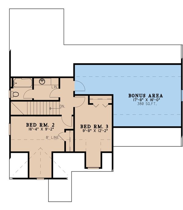 Traditional Floor Plan - Upper Floor Plan #923-191
