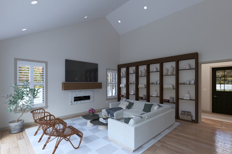 House Blueprint - Interior - Family Room 1 for Farmhouse House Plan #1060-410 - 3 bed, 3.5 bath