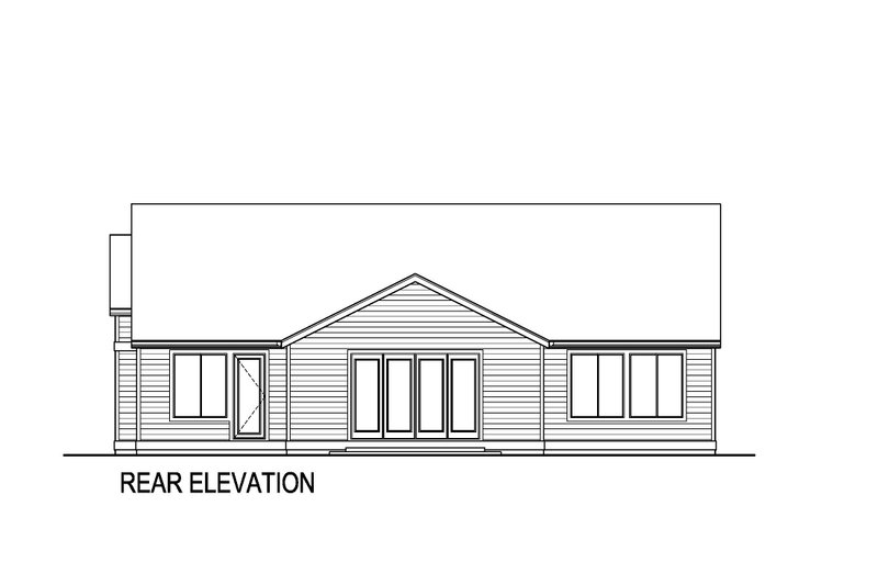 Home Plan - Exterior - Rear Elevation for Traditional House Plan #569-80 - 4 bed, 3 bath