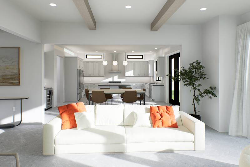 House Blueprint - Interior - Family Room 1 for Colonial House Plan #1089-36 - 4 bed, 3.5 bath