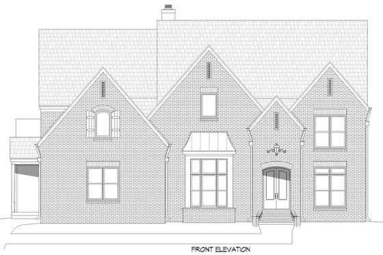 Exterior - Front Elevation 3 for Traditional House Plan #932-791 - 5 bed, 4.5 bath