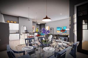 Interior - Dining Room for Farmhouse House Plan #70-1539 - 2 bed, 2 bath