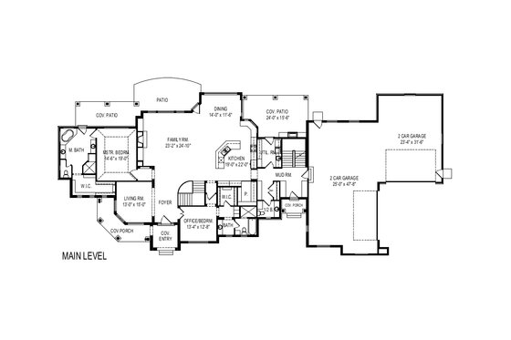 Floor Plan - Main Floor for European House Plan #920-113 - 3 bed, 3.5 bath