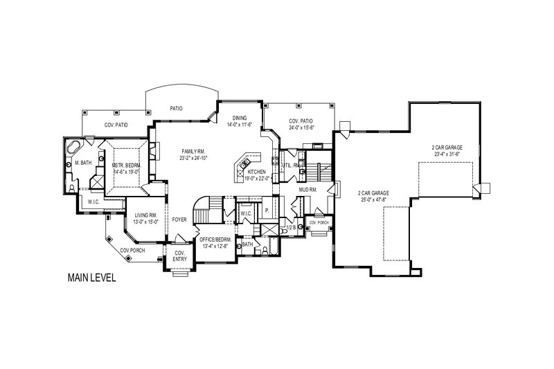 Architectural House Design - Floor Plan - Main Floor for European House Plan #920-113 - 3 bed, 3.5 bath