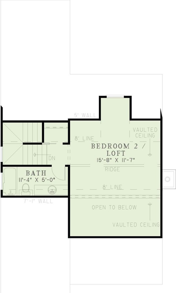 Architectural House Design - Country Floor Plan - Upper Floor Plan #17-522