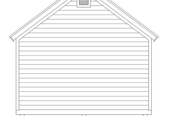 Exterior - Rear Elevation for Country House Plan #932-301, 0 bath