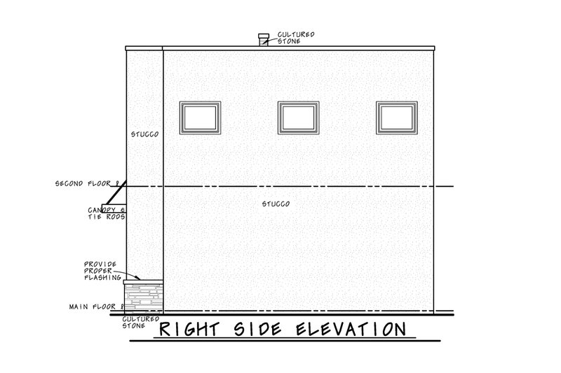 House Blueprint - Exterior - Other Elevation 1 for Modern House Plan #20-2568 - 1 bed, 1 bath