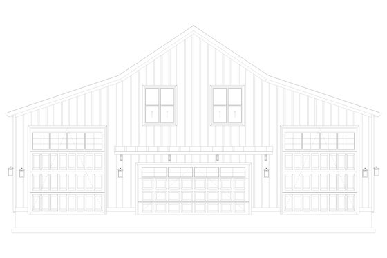 Exterior - Front Elevation 5 for Barndominium House Plan #1060-395 - 2 bed, 1.5 bath