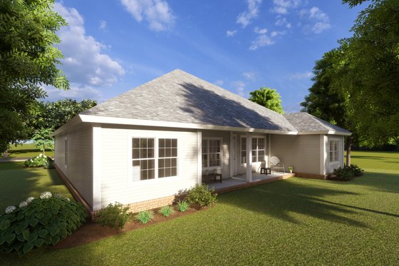 Exterior - Rear Elevation for Cottage House Plan #513-2195 - 5 bed, 3 bath