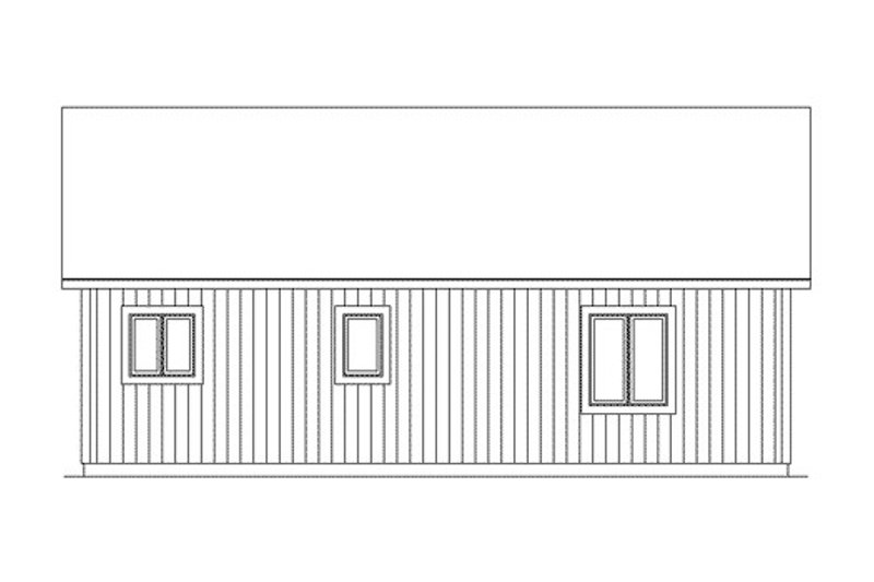 House Blueprint - Exterior - Rear Elevation for Cottage House Plan #57-219 - 2 bed, 1 bath