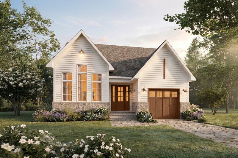 Architectural House Design - Exterior - Front Elevation 2 for Traditional House Plan #23-786 - 2 bed, 1 bath