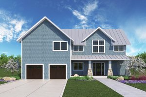 Exterior - Front Elevation 3 for Farmhouse House Plan #1068-3 - 3 bed, 2.5 bath