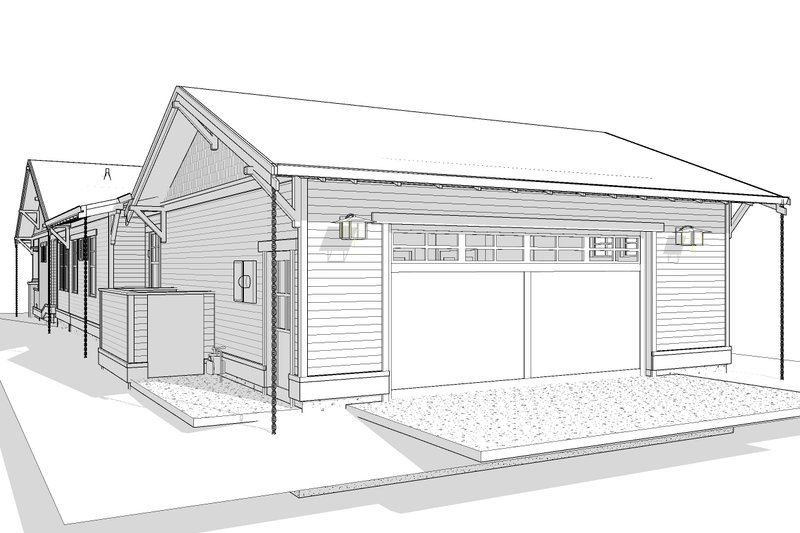 House Blueprint - Exterior - Rear Elevation for Craftsman House Plan #895-169 - 3 bed, 2.5 bath