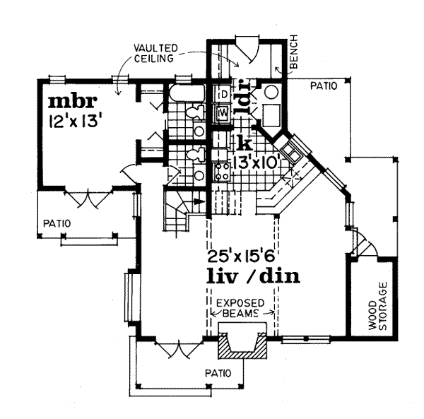 Contemporary Floor Plan - Main Floor Plan #47-432