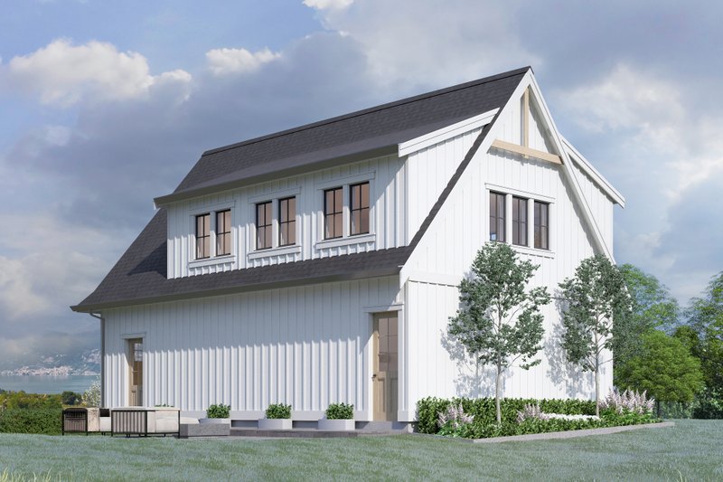 House Blueprint - Exterior - Rear Elevation for Farmhouse House Plan #1114-45 - 2 bed, 1 bath