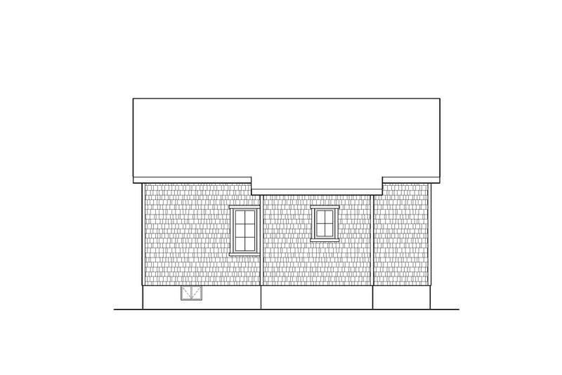 Architectural House Design - Exterior - Rear Elevation for Cottage House Plan #22-653 - 1 bed, 1 bath
