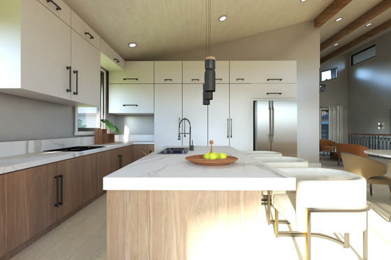 Interior - Kitchen 1 for Contemporary House Plan #1064-306 - 3 bed, 3 bath