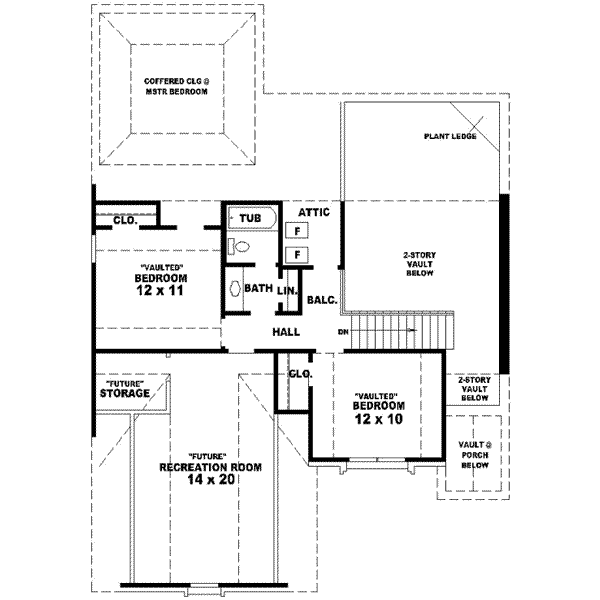 European Floor Plan - Upper Floor Plan #81-696