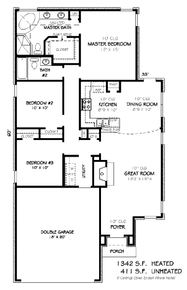 European Floor Plan - Main Floor Plan #424-35