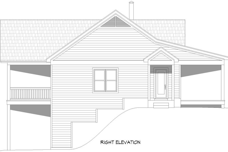 House Design - Exterior - Other Elevation 1 for Country House Plan #932-1232 - 2 bed, 2 bath