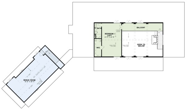Architectural House Design - Craftsman Floor Plan - Upper Floor Plan #17-3419