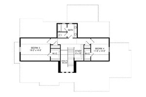 Floor Plan - Upper Floor for Ranch House Plan #920-97 - 6 bed, 4.5 bath