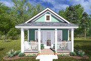 Cottage Style House Plan - 1 Beds 1 Baths 496 Sq/Ft Plan #513-2280 