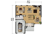 Contemporary Style House Plan - 4 Beds 2 Baths 2144 Sq/Ft Plan #25-4348 