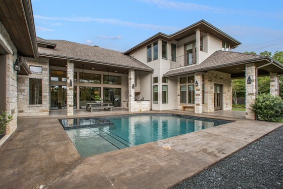 Exterior - Rear Elevation 6 for Contemporary House Plan #935-5 - 4 bed, 4 bath