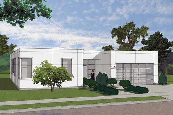 Exterior - Front Elevation 4 for Contemporary House Plan #48-471 - 3 bed, 2.5 bath