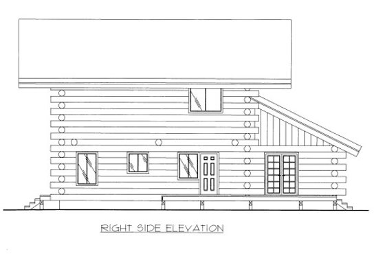 Exterior - Other Elevation for Log House Plan #117-602 - 2 bed, 2 bath