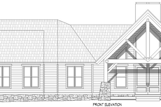 Exterior - Front Elevation 5 for Country House Plan #932-1275 - 3 bed, 2 bath