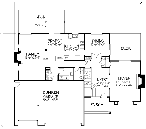 Dream House Plan - Country Floor Plan - Main Floor Plan #320-468