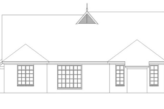 Exterior - Rear Elevation for European House Plan #424-148 - 4 bed, 3 bath
