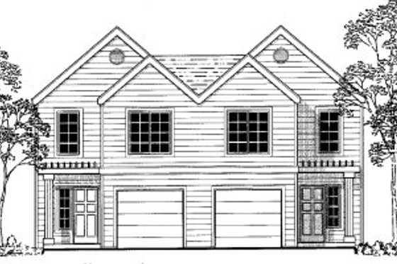 Exterior - Front Elevation for Traditional House Plan #303-409 - 3 bed, 2 bath