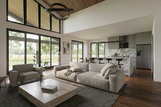 Interior - Family Room 1 for Modern House Plan #923-455 - 3 bed, 2 bath