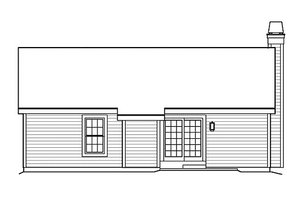 Exterior - Rear Elevation for Cottage House Plan #57-381 - 3 bed, 2 bath