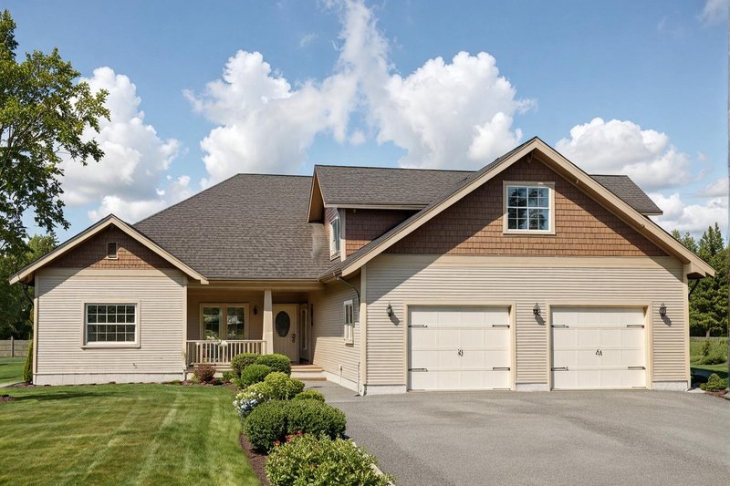 House Blueprint - Exterior - Front Elevation 2 for Ranch House Plan #117-854 - 2 bed, 2 bath