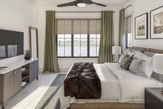 Interior - Master Bedroom 1 for Adobe / Southwestern House Plan #455-572 - 3 bed, 2 bath