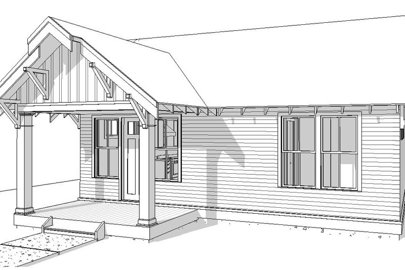 Home Plan - Exterior - Other Elevation 2 for Craftsman House Plan #895-151 - 1 bed, 1 bath