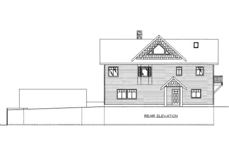 Dream House Plan - Exterior - Rear Elevation for Bungalow House Plan #117-633 - 3 bed, 3.5 bath