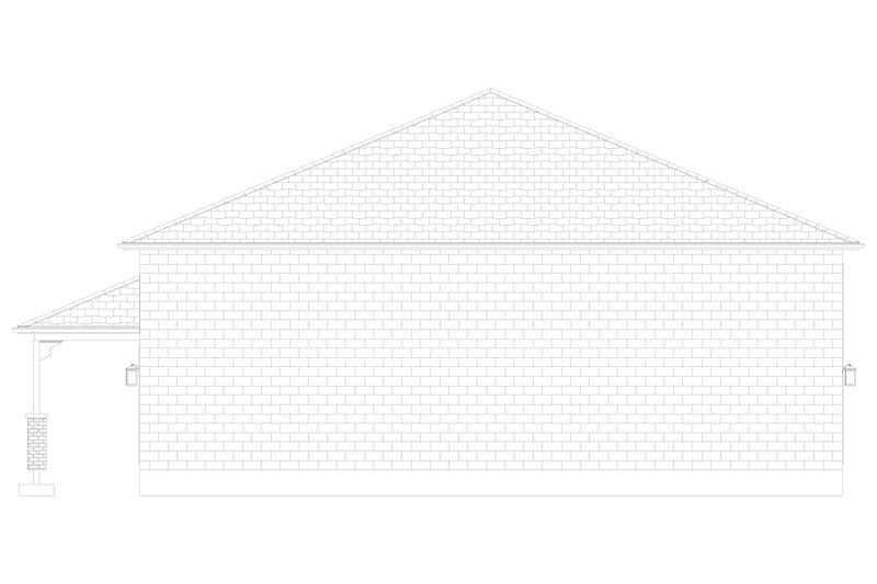 House Design - Exterior - Rear Elevation 1 for Traditional House Plan #1060-296, 1 bath