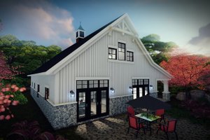 Exterior - Rear Elevation Dream House Plan - Barndominium Exterior - Rear Elevation Plan #70-1478